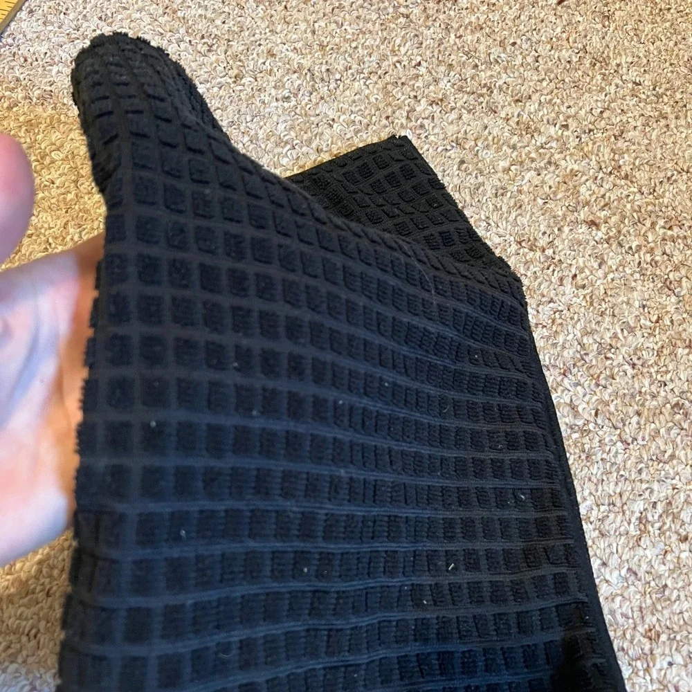Black Waffle Weave Dish Drying Mat Thick Absorbent Kitchen Towel Mat 20x14.5